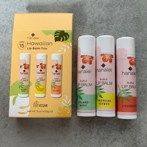 New Hanalei Company Hawaiian spf lip trio